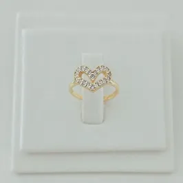 Anel Falange Coração Cristal