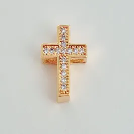Pingente Cruz Microcravejado