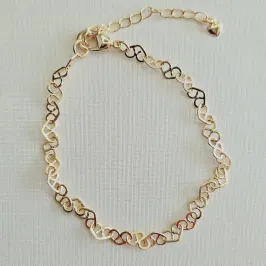 Pulseira com Elos que formam Coração
