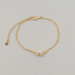 Pulseira com Pérola Central