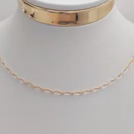 Colar Choker Elos Ovalados