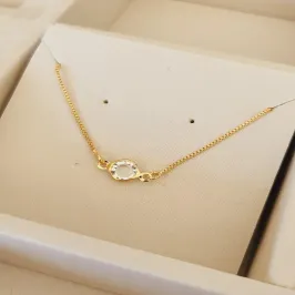 Colar Choker Veneziana com Tiffany