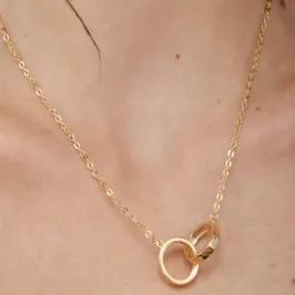 Colar Dois Anéis Entrelaçados Love Réplica Cartier
