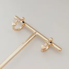 Brinco Argolinha Click com Coração/Zircônia/Bolinha