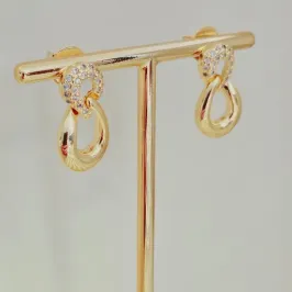 Brinco Infinito Metade Liso e Metade Zircônia