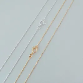 Colar Longo Corrente Mini Bolinhas 70cm