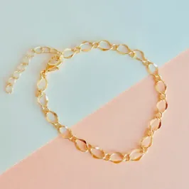 Pulseira Elos Ovais Trabalhados