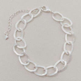 Pulseira Elo Oval Trabalhada (G)