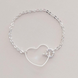 Pulseira Fechamento Bóia e Coração