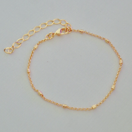 Pulseira Elo Português com Tubinho Diamantado