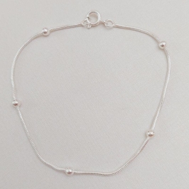 Pulseira Rabo de Rato com Bolinhas