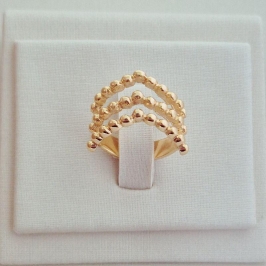 Anel Regulável 3 fios de Bolinhas