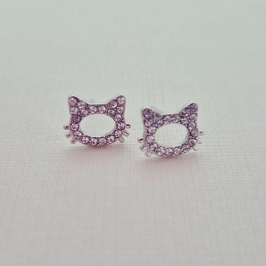 Brinco Gatinho em Aço Inox com Zircônias Cristais