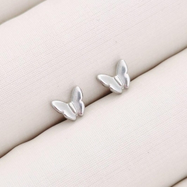 Brinco Mini Borboleta em Aço Inox