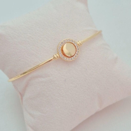 Bracelete Click Redondo Cristal