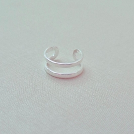 Brinco Piercing Fake Fio Duplo - Banho Prata