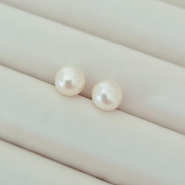 Brinco Pérola Achatada 10mm