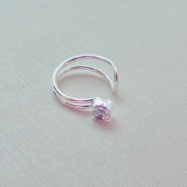 Brinco Piercing Fake Pontinho de Luz - Banho Prata