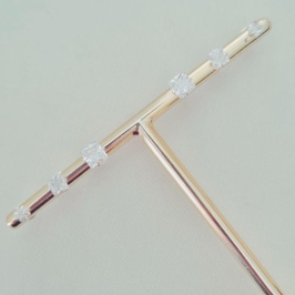 Brinco Trio Carre Cristal - 3mm, 4mm, 5mm