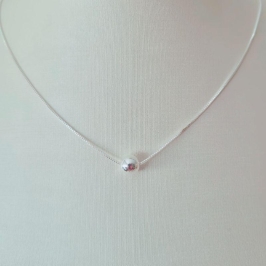 Colar Gargantilha Marina Bola Lisa 8mm - Prata