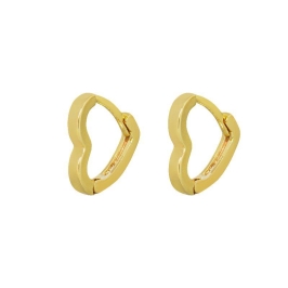 Brinco Infantil Argolinha Formato Coração