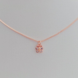 Colar Infantil com Pingente de Borboleta Cristal