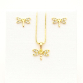 Conjunto Libélula Cravejado