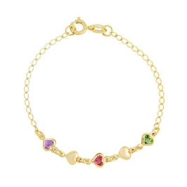 Pulseira Corações Coloridos