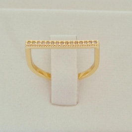 Anel Aparador Linha Microzircônias Reta