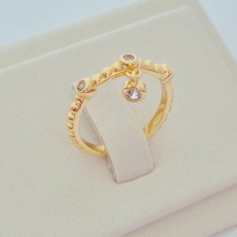 Anel Esferas Pendente Ponto de Luz