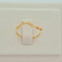 Anel Mini Florzinha Ponto de Luz