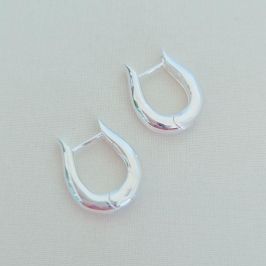 Brinco Click Tulipa - Banho Prata