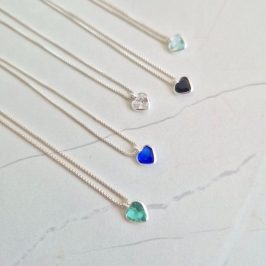 Colar (CRISTAL) Ponto de Luz Coração Cristal - Prata 925