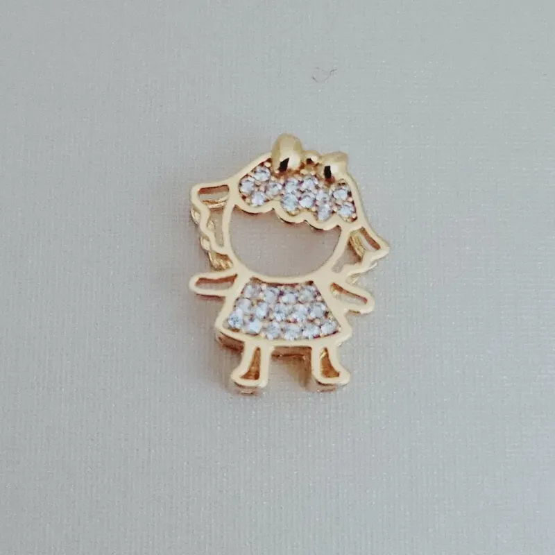 Pingente MENINA Laço na Cabeça