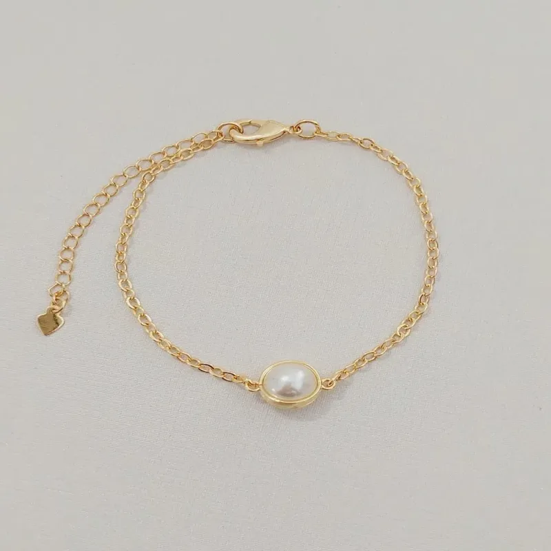 Pulseira com Pérola Central