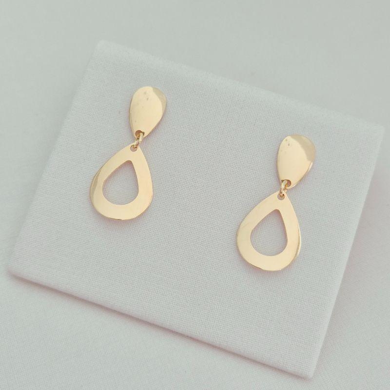 Brinco Pendente Gota Liso/vazado