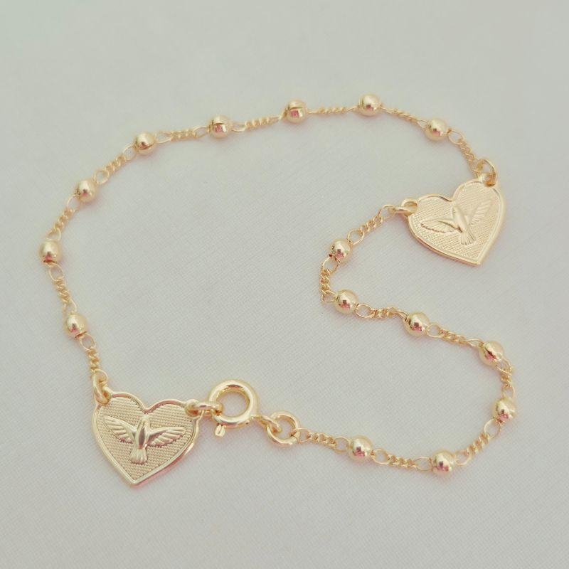 Pulseira Escapulário Espirito Santo Bola 2,5mm