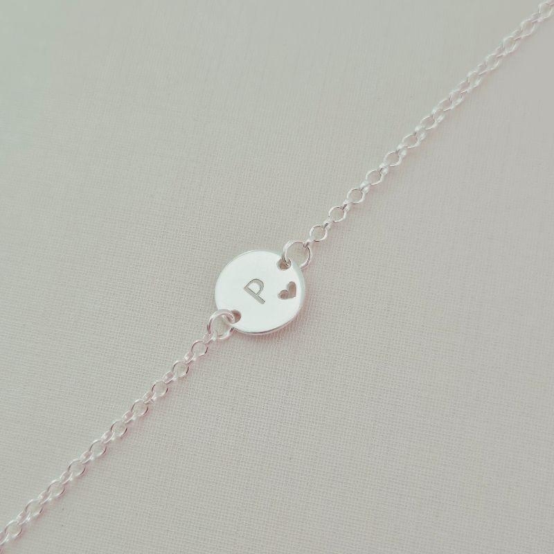 Pulseira Letra Coração Mini