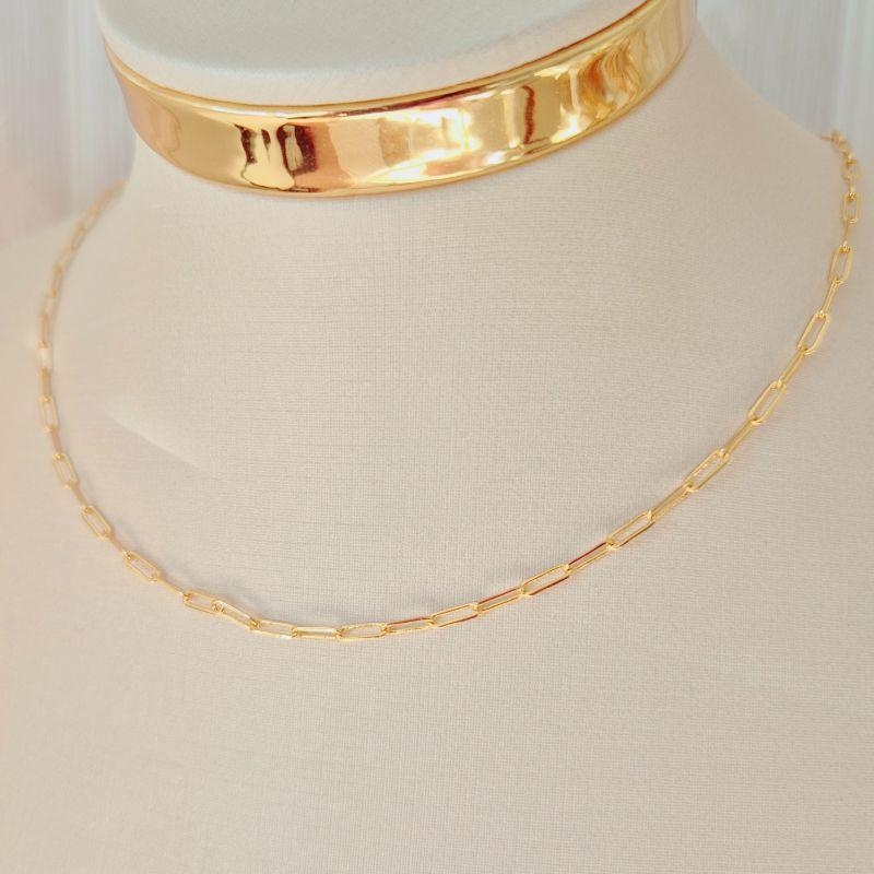 Colar Choker Cartie Longa Diamantada 0.60mm