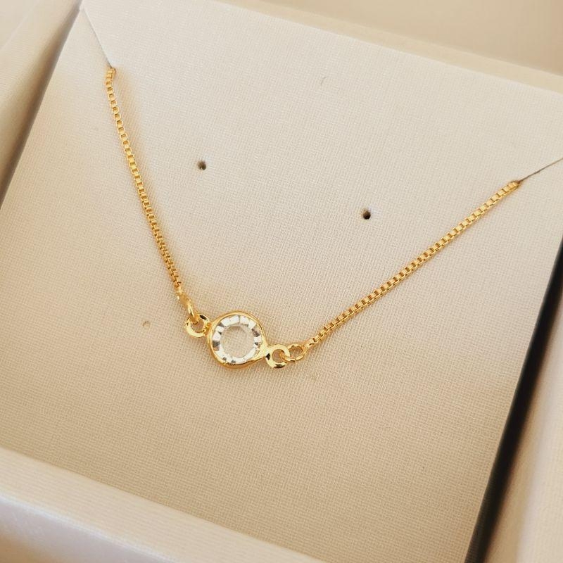 Colar Choker Veneziana com Tiffany