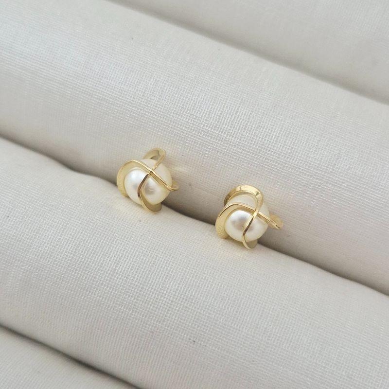 Brinco Pérola Aramada 7mm