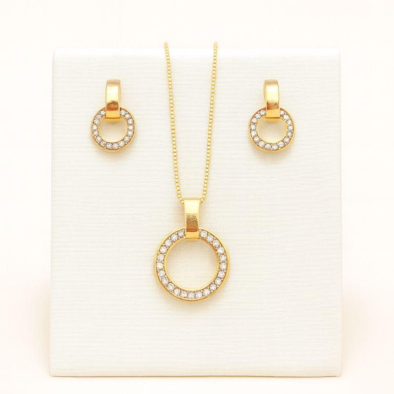 Conjunto Redondo Cravejado