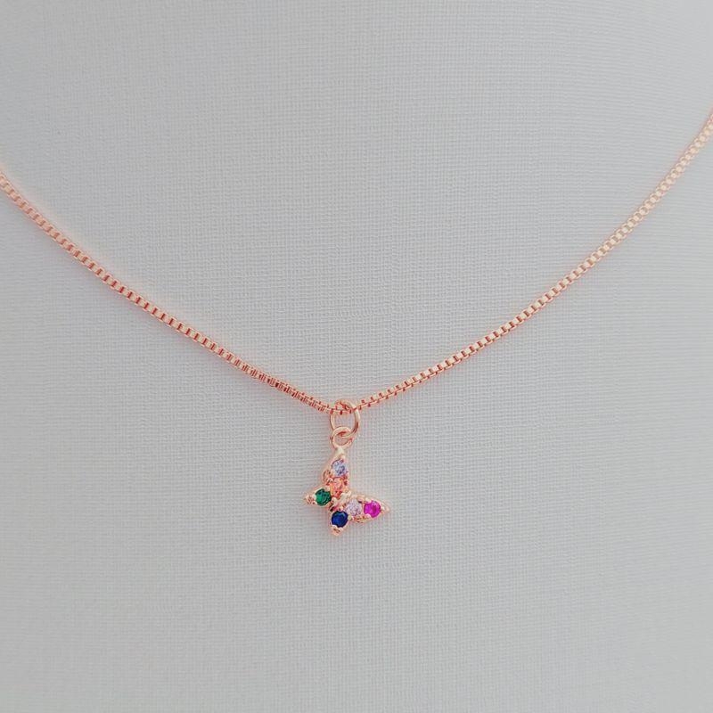 Colar Infantil com Pingente de Borboleta Color