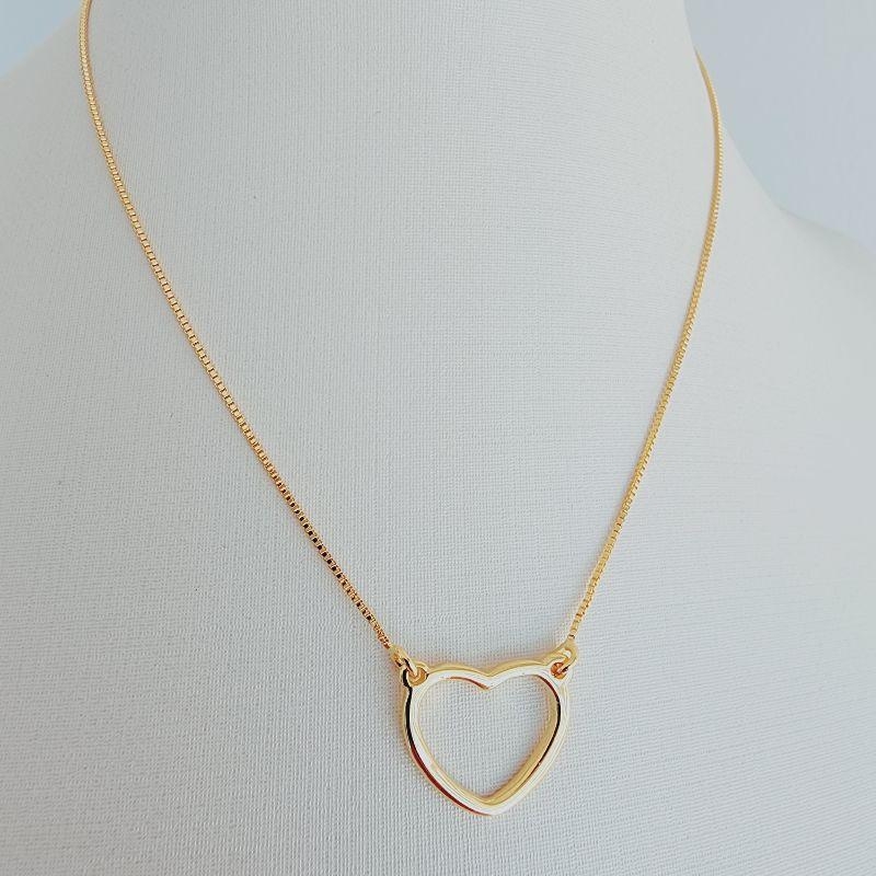 Gargantilha Infantil Coração Vazado