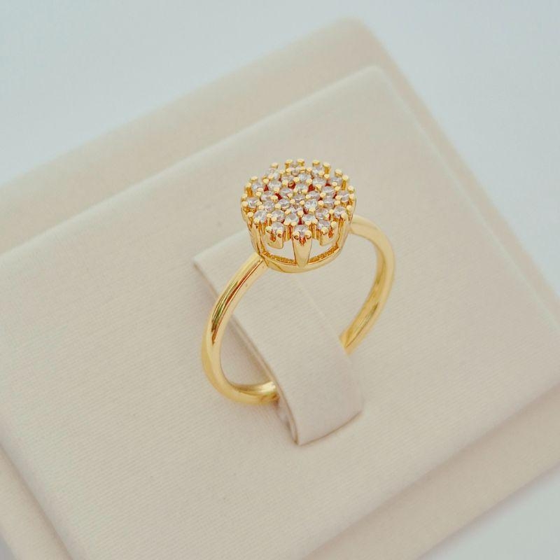 Anel Chuveirinho Microzircônias Caixa Alta