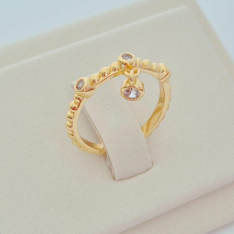 Anel Esferas Pendente Ponto de Luz