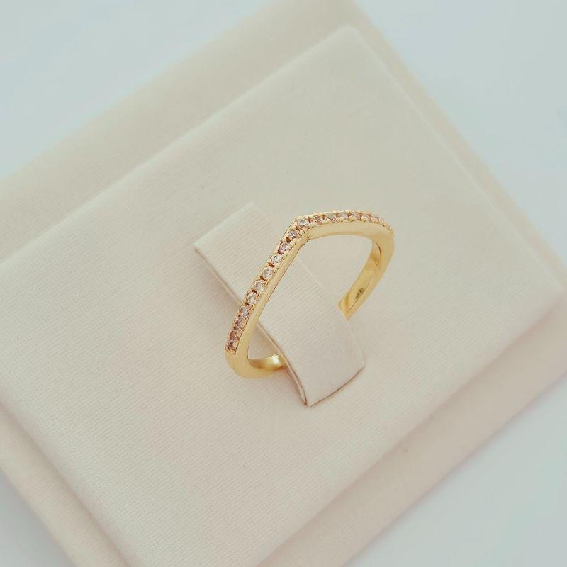 Anel Microzircônia Linha Fina ( Em V)