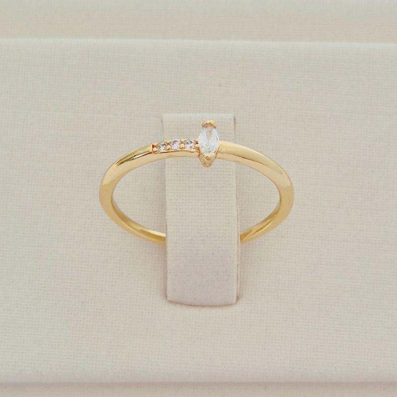 Anel Solitário Zircônia Cristal