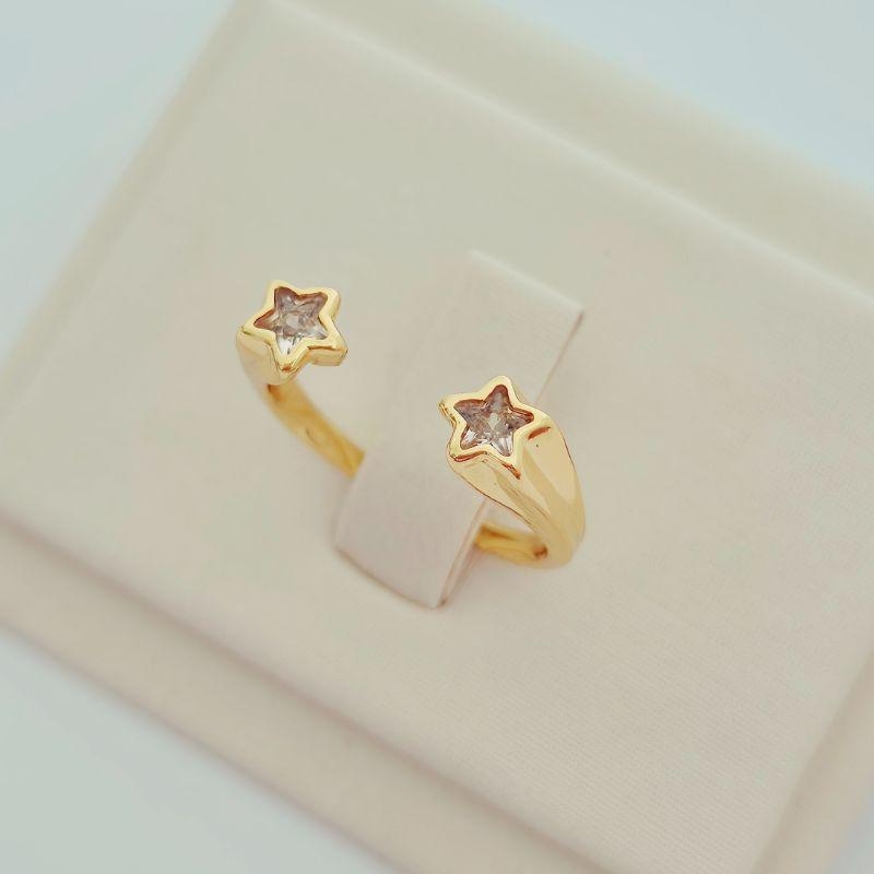 Anel Zircônia Estrela Inspiração Pandora