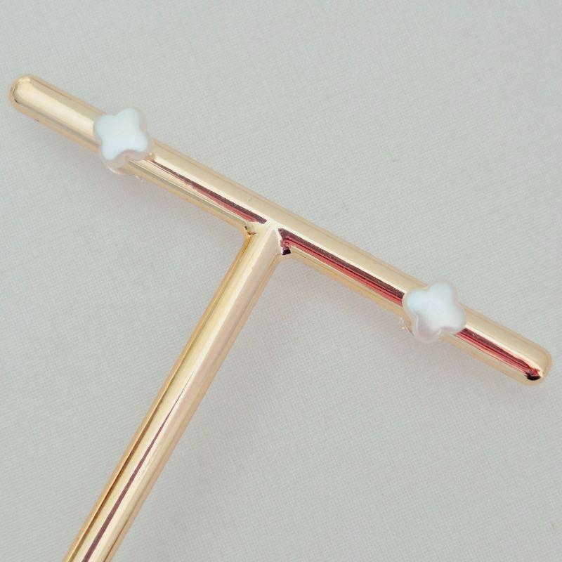 Brinco Trevo Pérola 6mm